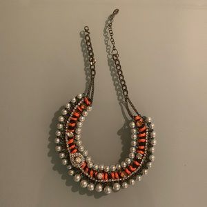 Zara Jewel and Pearl Collar Necklace